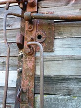 Rusty Lock Of Train Wagon