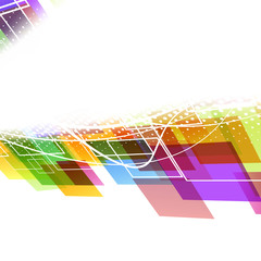 Wall Mural - bright colorful abstract wave template