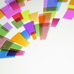 Wall Mural - abstract bright color squares fly