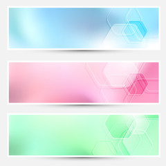 modern bright hexagon cards collection