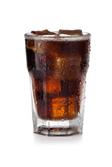 Wall Mural - Cola glass with ice cubes