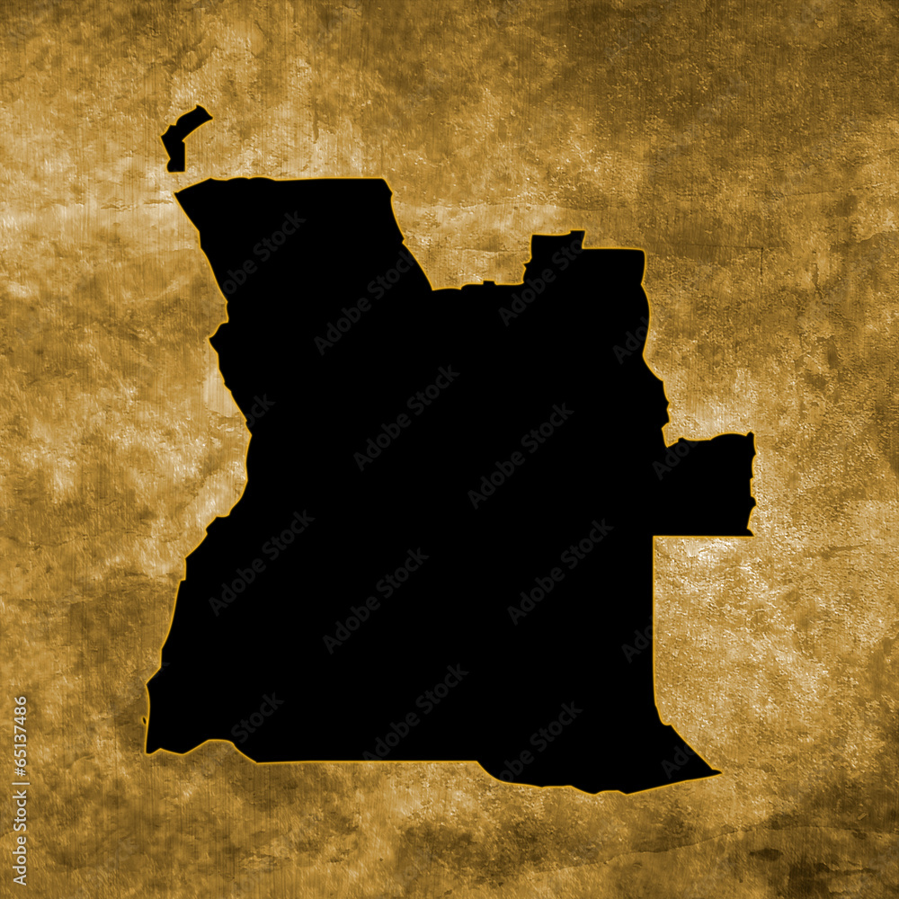 Grunge illustration with the map of Angola Stock Illustration | Adobe Stock