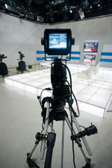 Poster - Television studio with camera and lights