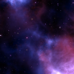 Wall Mural - solar system with milky way, nebulas and stars