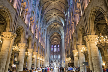 Poster - notre dame paris internal view