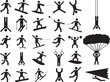 Pictogram people doing extreme sports