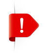 Exclamation sign - Roter Sticker Pfeil mit Schatten