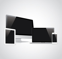 Aufkleber - Electronic devices vector illustration