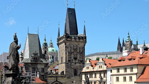 Obraz na płótnie canvas czteroczęściowy "tetraptyk" Praga.
