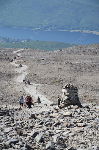 Board z aluminiowym obramowaniem Ścieżka do ben nevis - najwyższa góra w Wielkiej Brytanii