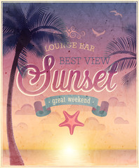 Wall Mural - Lounge Bar poster. Vector illustration.