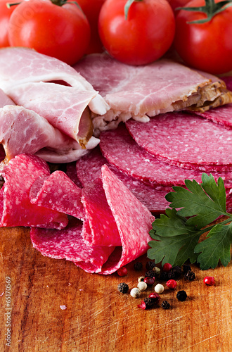 Tapeta ścienna Salami i mięsa
