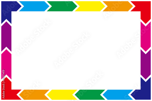 虹色の壁紙 ネームプレート 名札用 コピースペース 文字スペース
