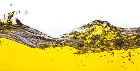 An abstract image of spilled oil . On a white background.