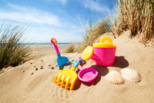 Summer Beach Toys In The Sand
