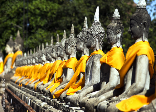 Cuadros en Lienzo old Temple Wat Yai Chai Mongkhon of Ayuthaya Province Thailand