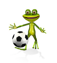 Wall Mural - soccer player frog