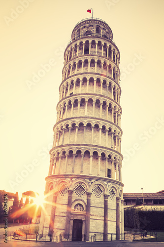 Obraz w ramie Pisa leaning tower, special photographic processing