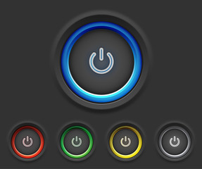 Glowing power buttons