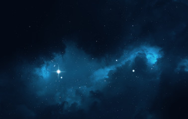 Wall Mural - night sky - universe filled with stars, nebula and galaxy