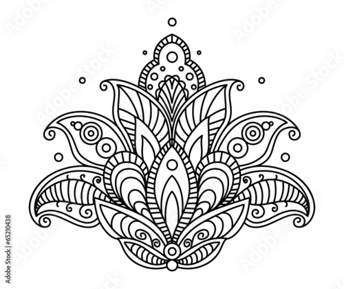 Board z aluminiowym obramowaniem Ładny ozdobny paisley kwiat projekt element