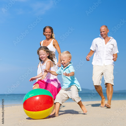 Fotoboard na płycie Letnia plaża rodzinna