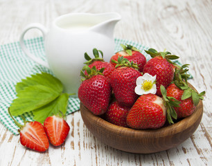 Wall Mural - fresh sweet ripe strawberries