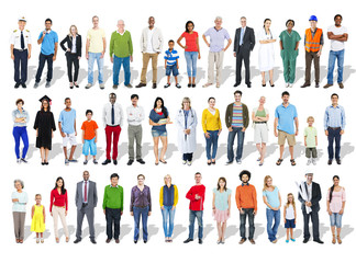 Wall Mural - Multi-Ethnic Group of People and Diversity in Careers