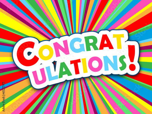Fotografía "CONGRATULATIONS!" Card (well done nice one success achievement)