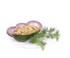 Sticker - Avocado salad with tuna.