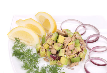 Sticker - Avocado salad with tuna.