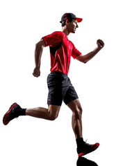 Wall Mural - runner jogger running jogging silhouette