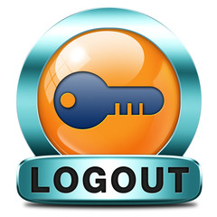 Wall Mural - logout icon