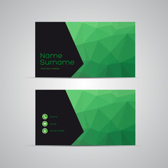 Canvas Print - Modern Business-Card Set vector GREEN