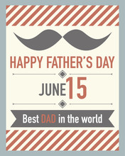 Vector Fathers Day Card