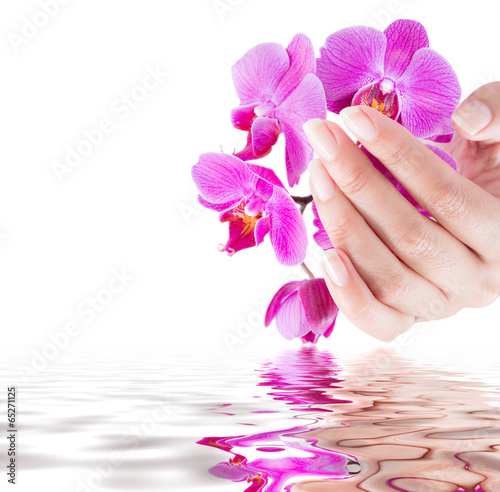 Naklejka samoprzylepna Tło manicure i urody