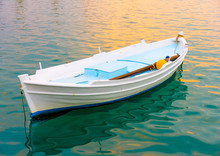Beautiful Small Fishing Boat In Nafplio Town In Greece