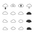 Vector illustration, Clouds collection set. Concept - computing