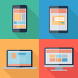 © undrey - Vector illustration of adaptive web design on electronic devices