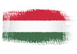 brushstroke flag Hungary