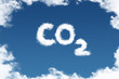 canvas print picture - Schrift am Himmel - CO2