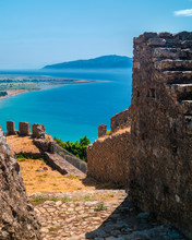 Outer Castle Wall In Nafpaktos Central Greece