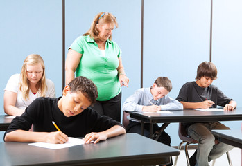 Wall Mural - Supervised Testing in School