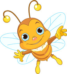 Sticker - Cute Bee flying