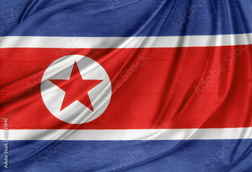 Naklejka samoprzylepna Flaga Korei Północnej