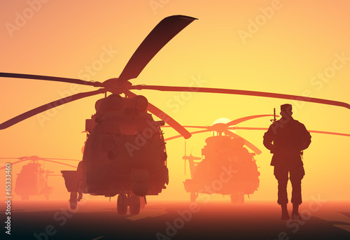 Fotoboard na płycie Helikopter