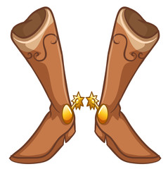 Poster - A pair of boots with a gold design