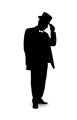 Wall Mural - silhouette of a gentleman