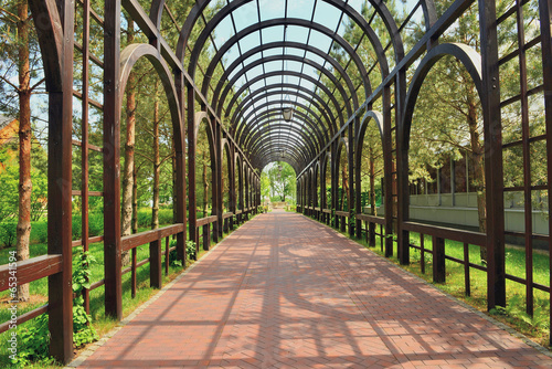 Obraz na płótnie canvas czteroczęściowy "tetraptyk" Piękna pergola