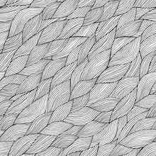 Waves Seamless Pattern In Black And White